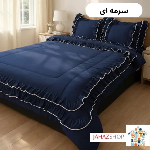 سرویس روتختی چیندار طرح دنیز فولدر دوزی — تصویر ۸