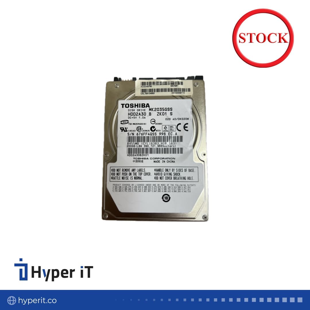 هارد توشیبا مدل MK2035 ظرفیت 200 گیگابایت