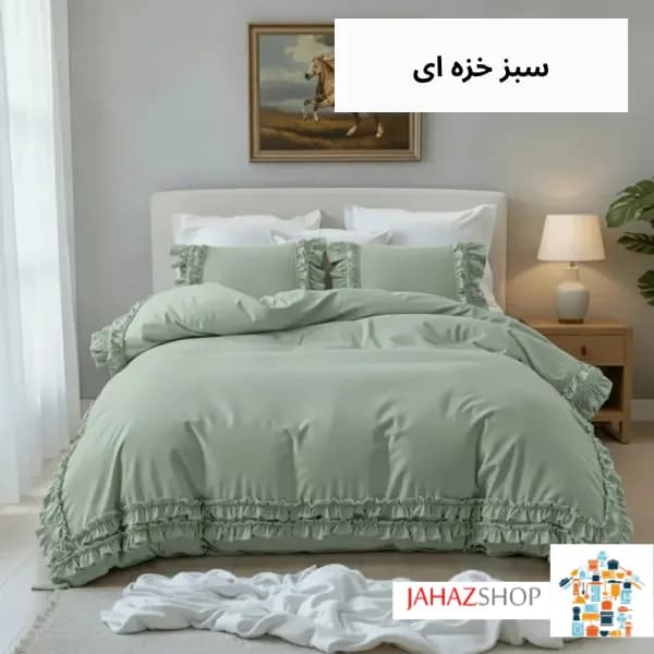 سرویس روتختی نخ پنبه ساده چیندار — تصویر ۸