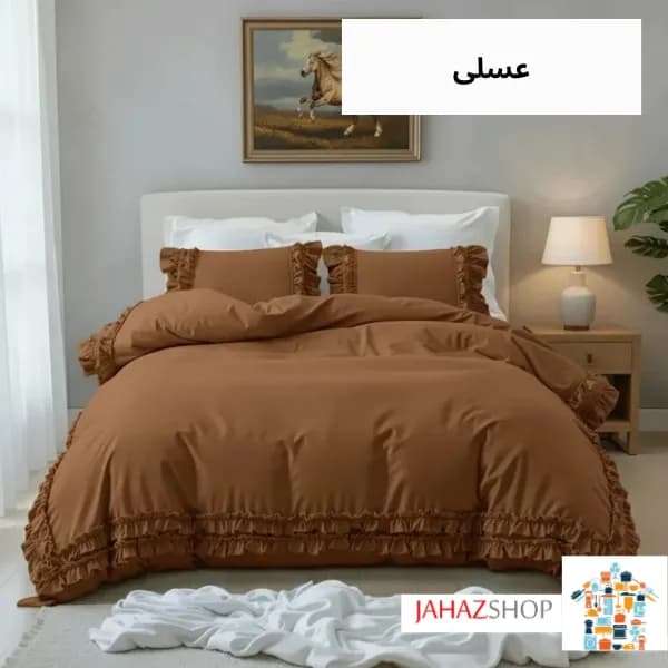 سرویس روتختی نخ پنبه ساده چیندار — تصویر ۷