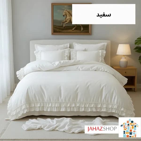 سرویس روتختی نخ پنبه ساده چیندار — تصویر ۴