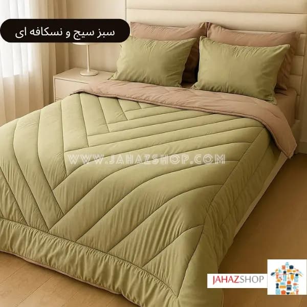 سرویس روتختی هتلی ساده صادراتی جنس نخ پنبه دورو — تصویر ۷