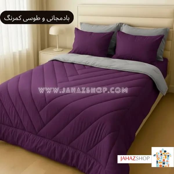 سرویس روتختی هتلی ساده صادراتی جنس نخ پنبه دورو — تصویر ۵