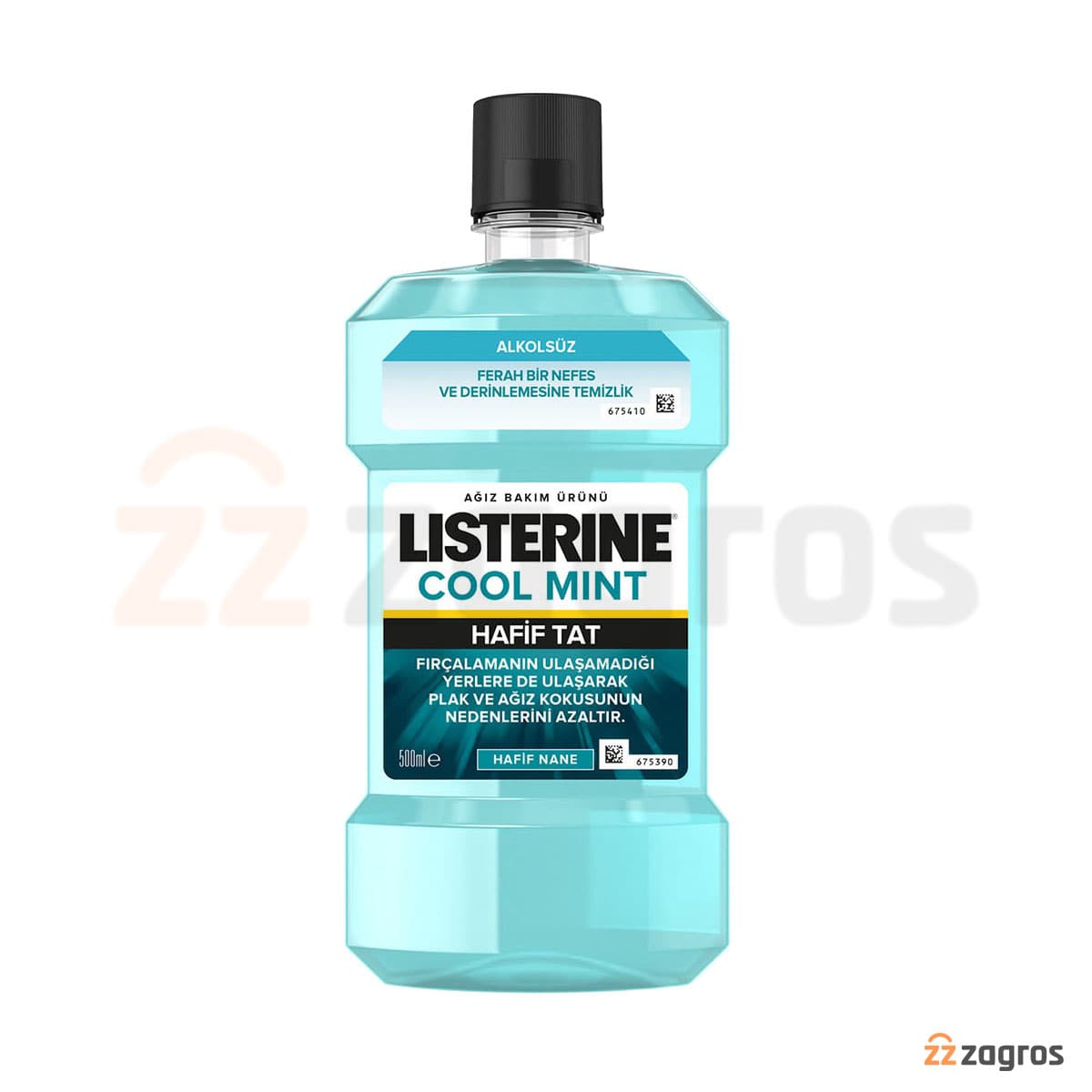 دهانشویه لیسترین مدل Cool Mint Hafif Tat حجم 500 میل — تصویر ۳