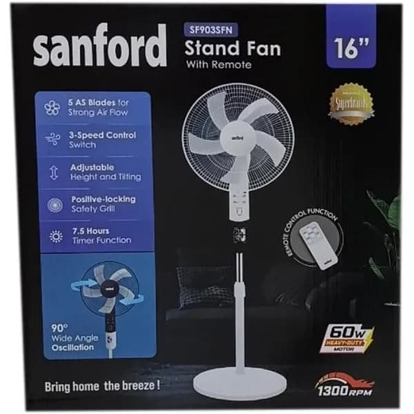 پنکه ایستاده سانفورد مدل 903 | خرید پنکه کنترل دار Sanford — تصویر ۲