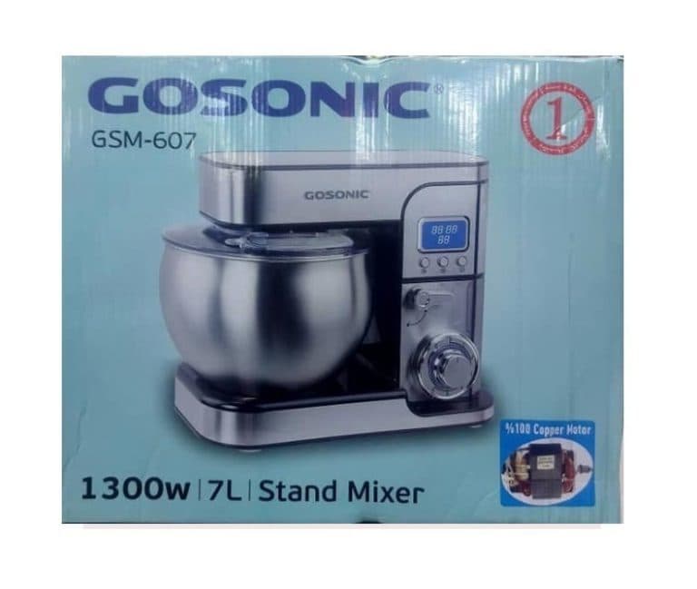 همزن گوسونیک مدل GSM-607 | خرید همزن برقی 1300 وات با کاسه 7 لیتری — تصویر ۲