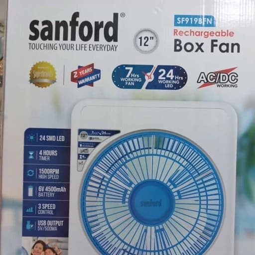پنکه شارژی سانفورد مدل 919 | Sanford Rechargeable Fan 919