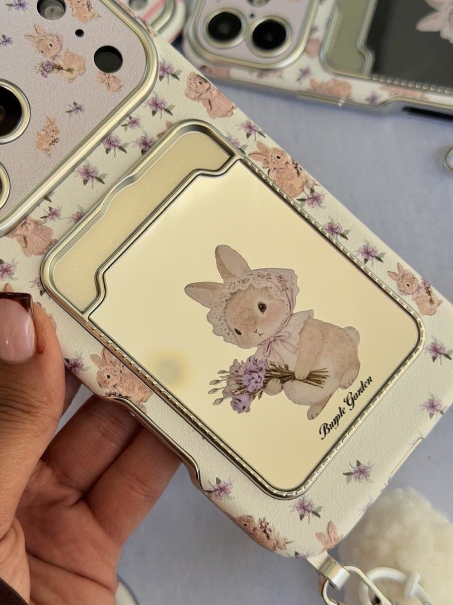قاب خرگوش 🐇 جاکارتی آینه ای با آویز (کدC2311) — تصویر ۹