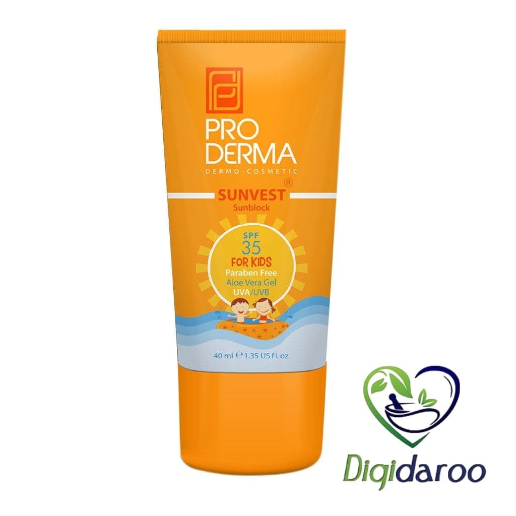 کرم ضد آفتاب مخصوص کودکان SPF35 پرودرما 40 گرمی — تصویر ۲