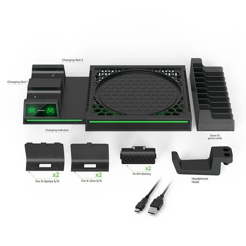 پایه نگهدارنده و شارژر دسته بازی Xbox دابی TYX-1622 — تصویر ۴