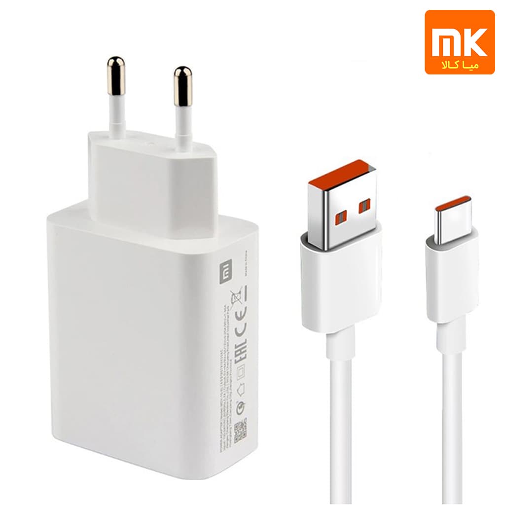 شارژر شیائومی 67 وات اورجینال با تبدیل USB-C