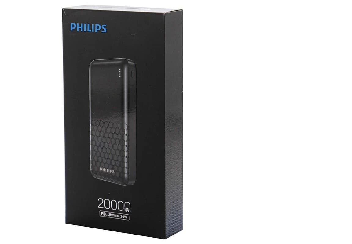 پاور بانک فست شارژ فیلیپس DLP2002 QC3.0 PD 20W High Copy ظرفیت 20000 میلی آمپر ساعت — تصویر ۷