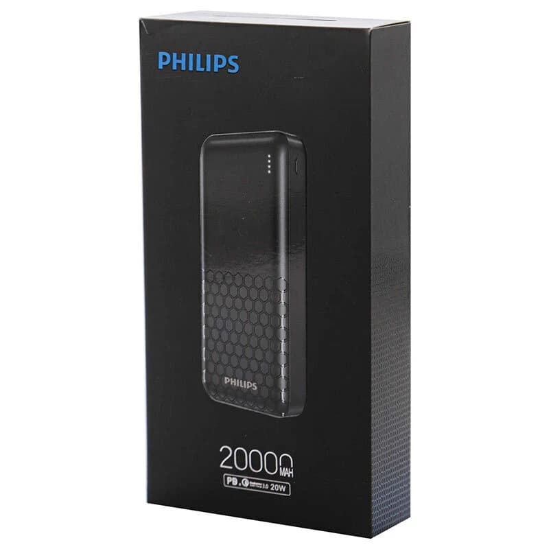 پاور بانک فست شارژ فیلیپس DLP2002 QC3.0 PD 20W High Copy ظرفیت 20000 میلی آمپر ساعت — تصویر ۴