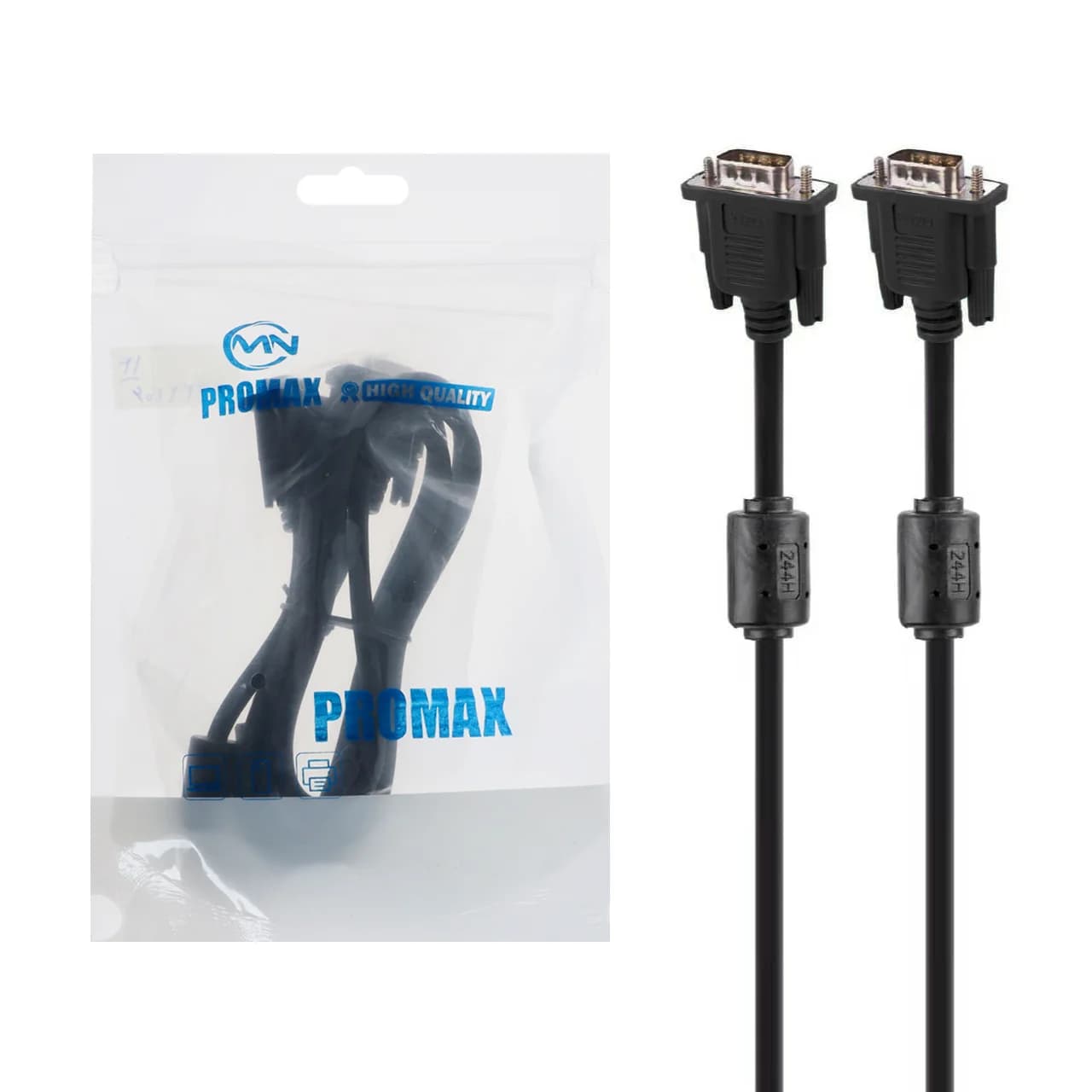 کابل 1.5 متری Promax VGA 3+5 – مشکی – RYL