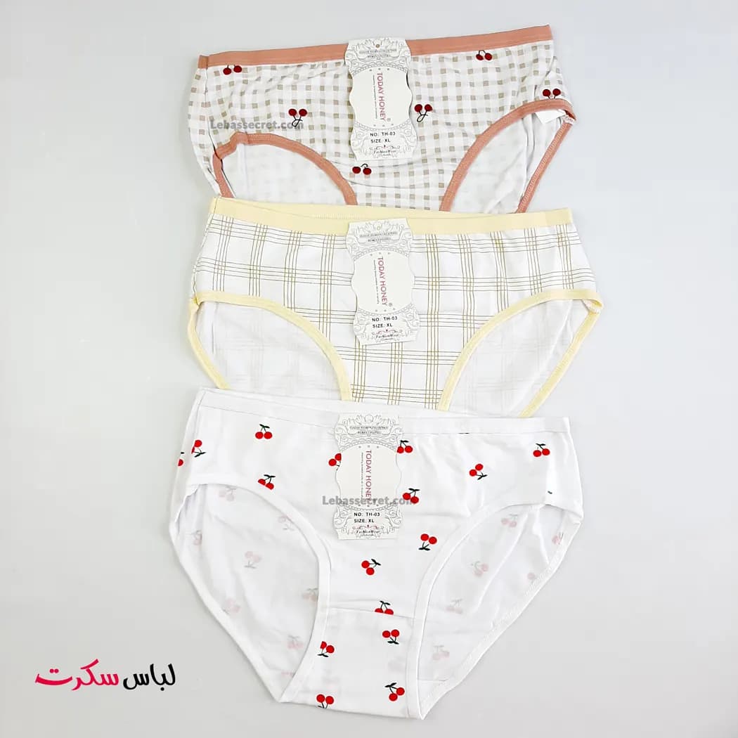 شورت فانتزی نخی بسته 3 عددی Ls030 — تصویر ۳