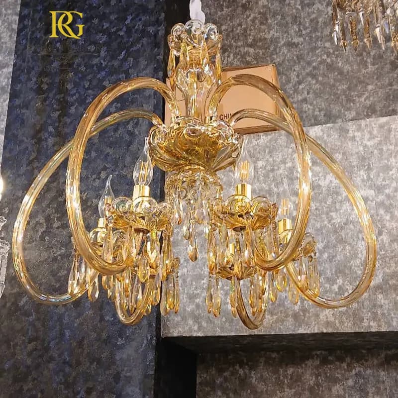 لوستر باکارات سبدی با طراحی مدرن (6 شاخه) — تصویر ۳