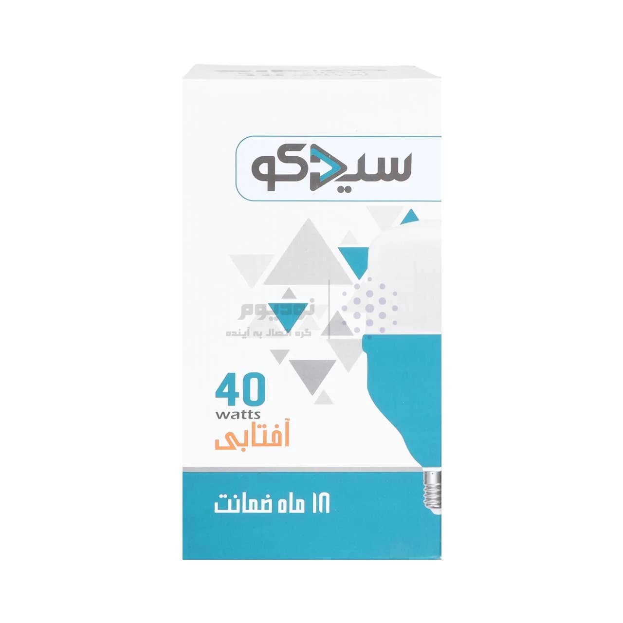 لامپ استوانه ای Sidco مدل E27 40W – آفتابی — تصویر ۵
