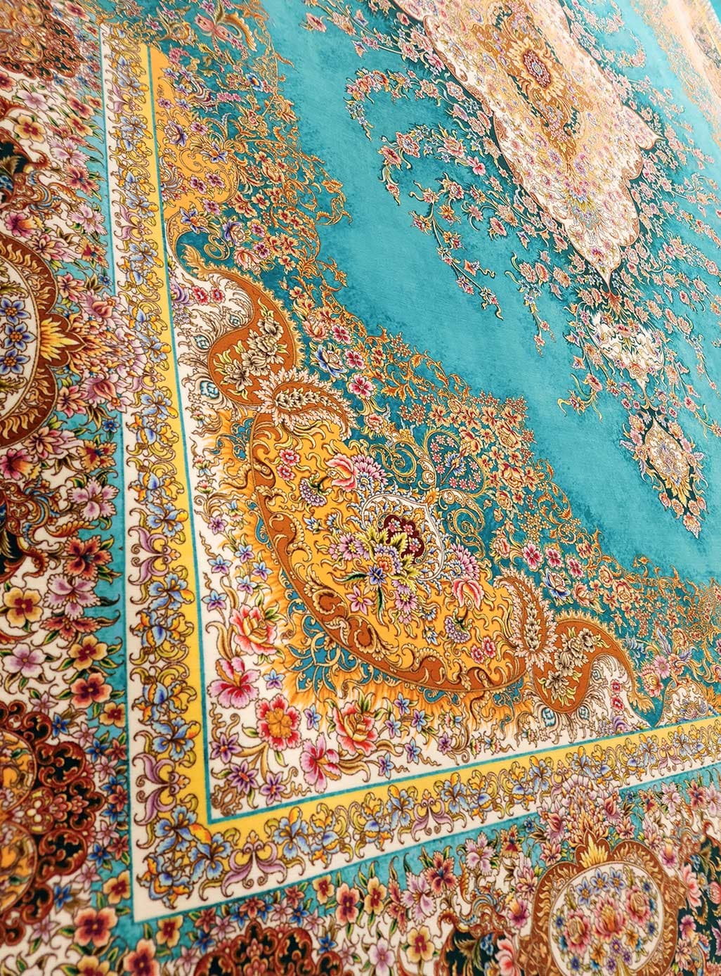 فرش تندیس طرح سینا رنگ دریایی 1500 شانه کد 4182 — تصویر ۷