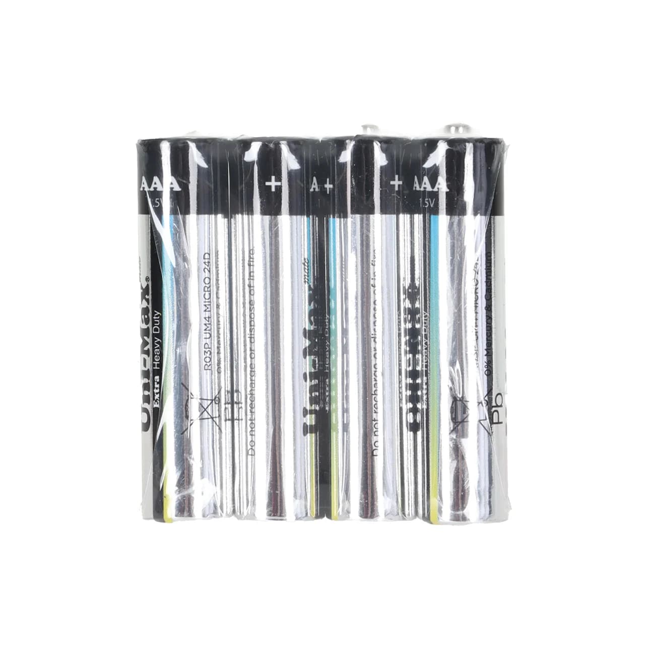 باتری نیم قلم Uni-Max AAA مدل Extra Heavy Duty R03P (شرینگ بسته 4 عددی)