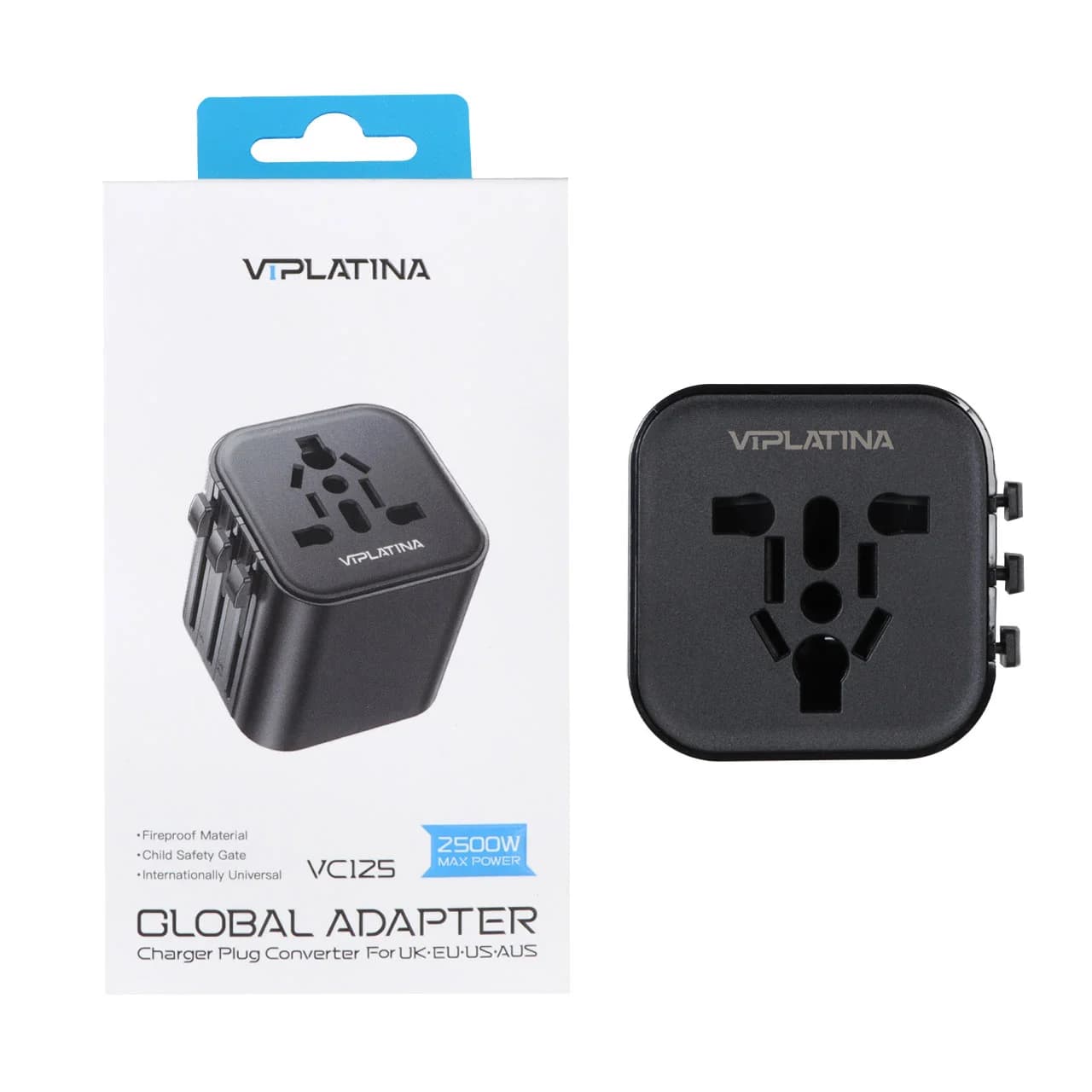 تبدیل برق VIPLATINA مدل VC125 – مشکی (گارانتی 12 ماه تعویض نیکان همراه)