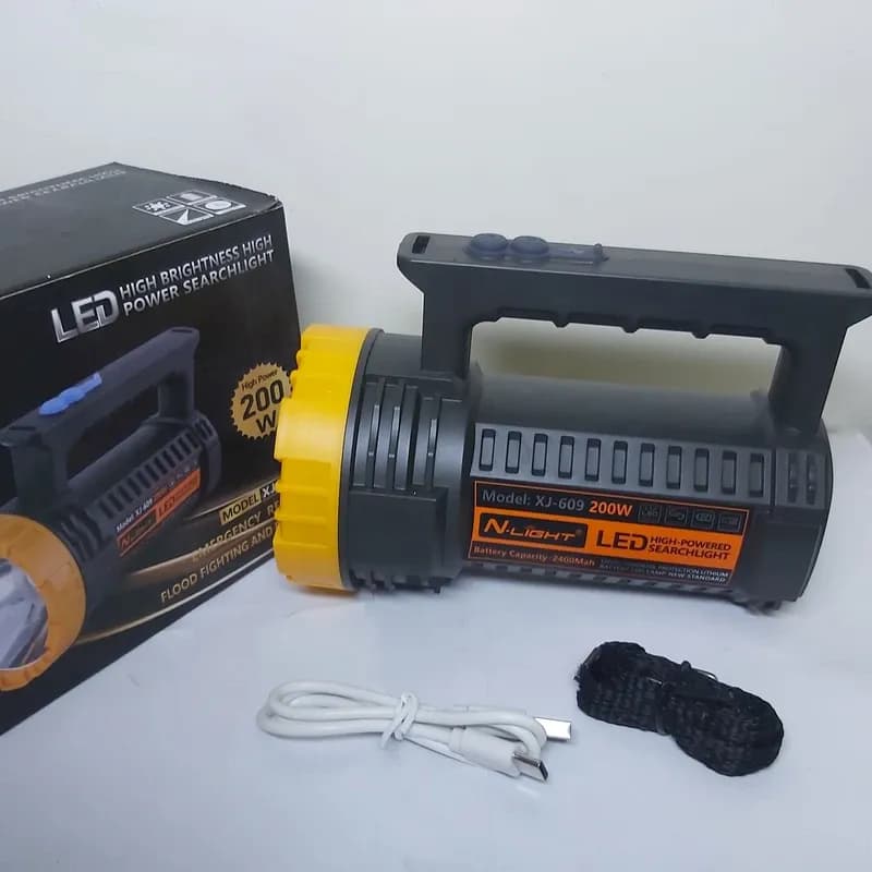 چراغ شارژی دسته دار ان لایت مدل N-Light XJ-609 با نور مهتابی — تصویر ۲