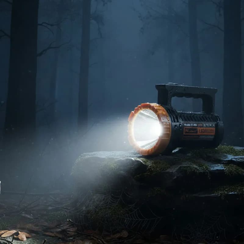 چراغ شارژی دسته دار ان لایت مدل N-Light XJ-609 با نور مهتابی — تصویر ۵