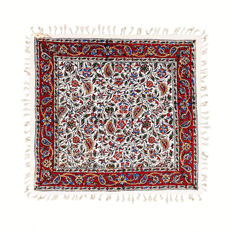 رومیزی عسلی قلمکار مدل بوته درهم