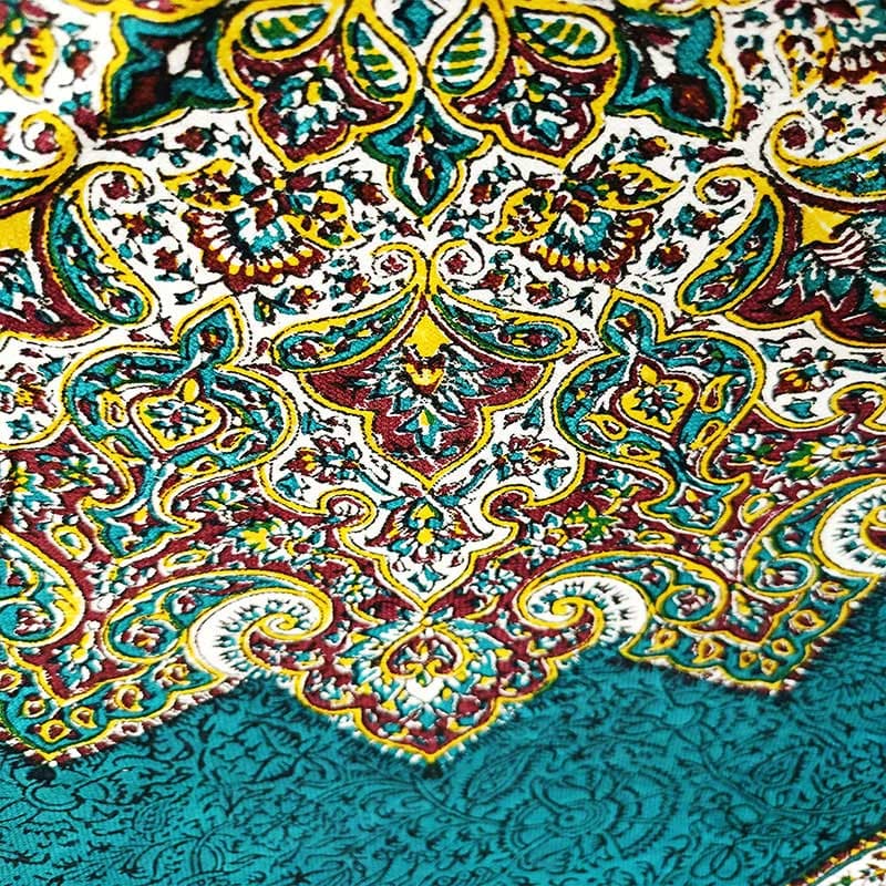 سفره قلمکار ترنج سلطانی طرح سبز — تصویر ۴