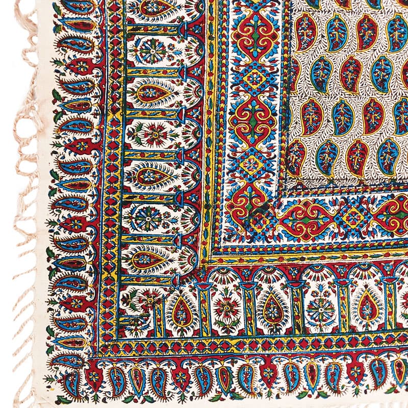 رومیزی قلمکار اعلاء 4 نفره مدل 12 بوته — تصویر ۲