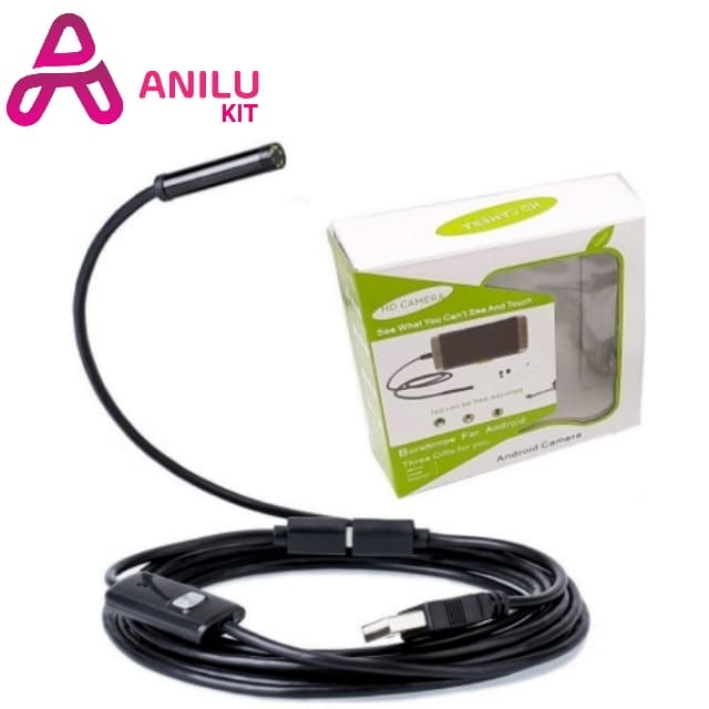 دوربین ( آندوسکوپ ) 1.3 مگاپیکسل لنز 7mm کابل 5 متر ارتباط USB سازگار با ویندوز و اندروید