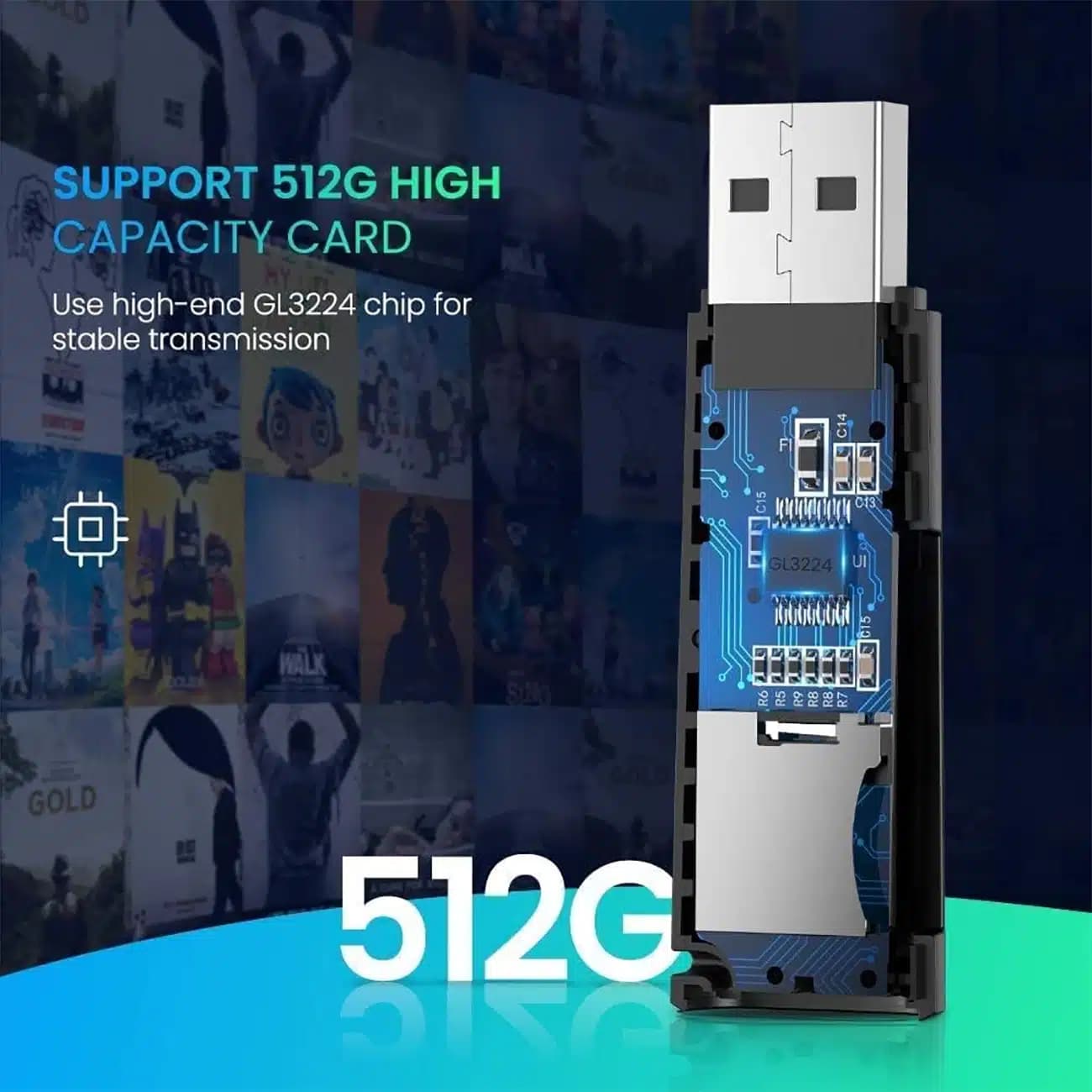 کارت خوان USB3.0 یوگرین UGREEN مدل CM264 60722 — تصویر ۶