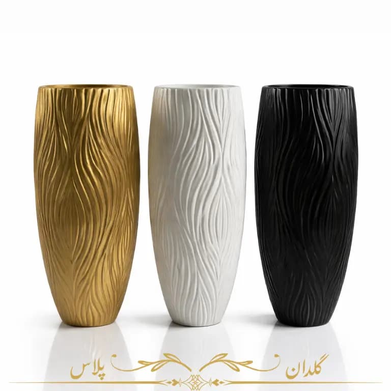 گلدان فایبرگلاس کنارسالنی -مدل تنه درختی