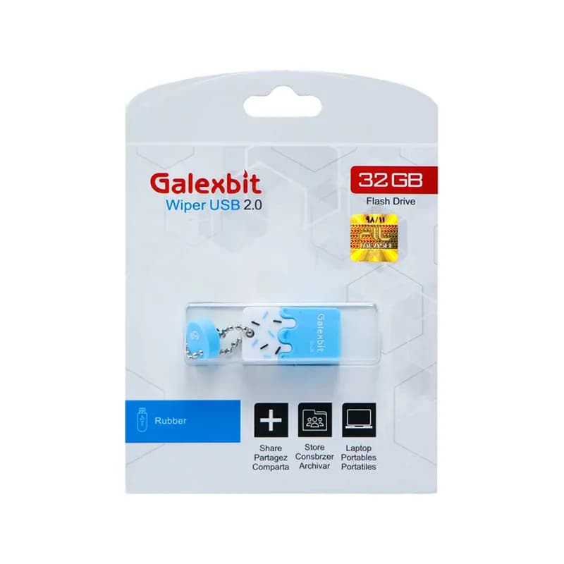 فلش مموری USB2.0 گلکس بیت مدل Galexbit Wiper ظرفیت 32 گیگابایت