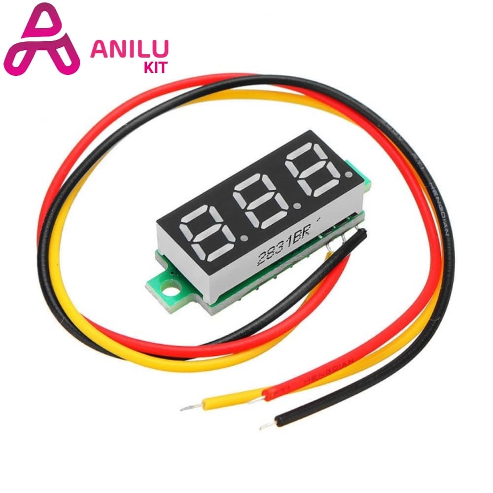 ماژول ولت متر 3 دیجیت DC0-100V سایز 0.28 اینچ — تصویر ۲