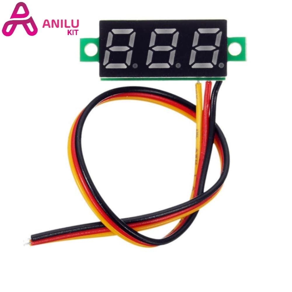 ماژول ولت متر 3 دیجیت DC0-100V سایز 0.28 اینچ — تصویر ۳