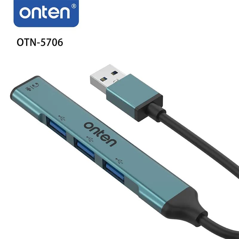 هاب سه پورت USB3.0 و مبدل 3.5mm Jack اونتن مدل OTN-5706 — تصویر ۳