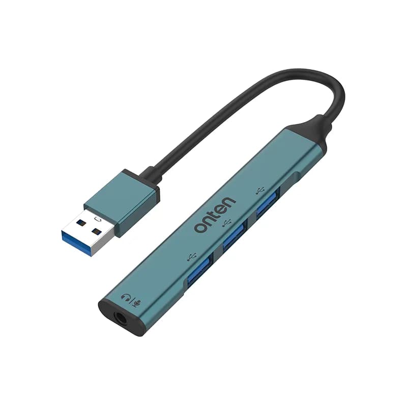 هاب سه پورت USB3.0 و مبدل 3.5mm Jack اونتن مدل OTN-5706