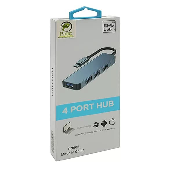هاب 4 پورت مدل 3606 usb3 پی نت — تصویر ۲