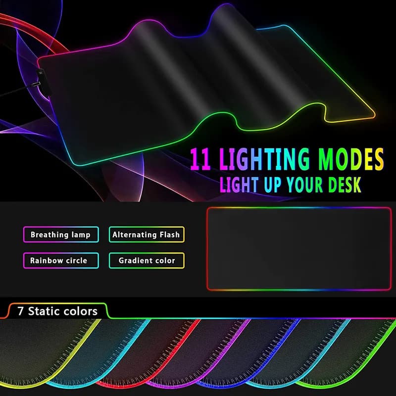 ماوس پد گیمینگ مدل RGB-1 همراه با نورپردازی — تصویر ۳