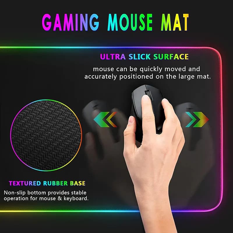 ماوس پد گیمینگ مدل RGB-1 همراه با نورپردازی — تصویر ۵