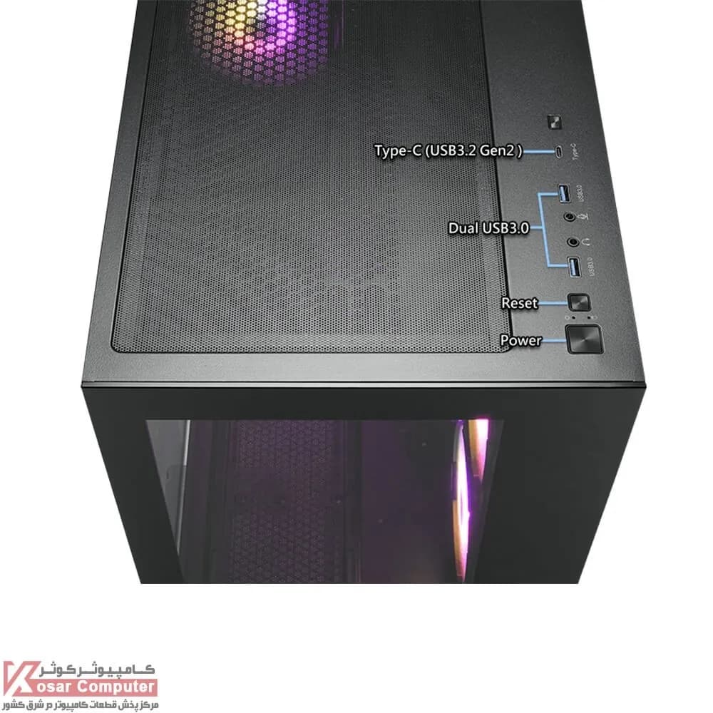 کیس اف اس پی مدل CMT380 ARGB BLACK — تصویر ۵