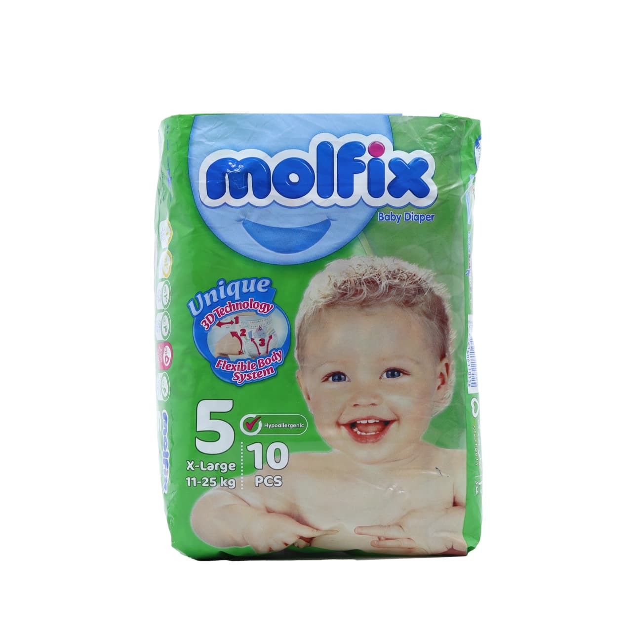 پوشک مولفیکس سایز 5 مخصوص کودکان 11 تا 25 کیلو گرم