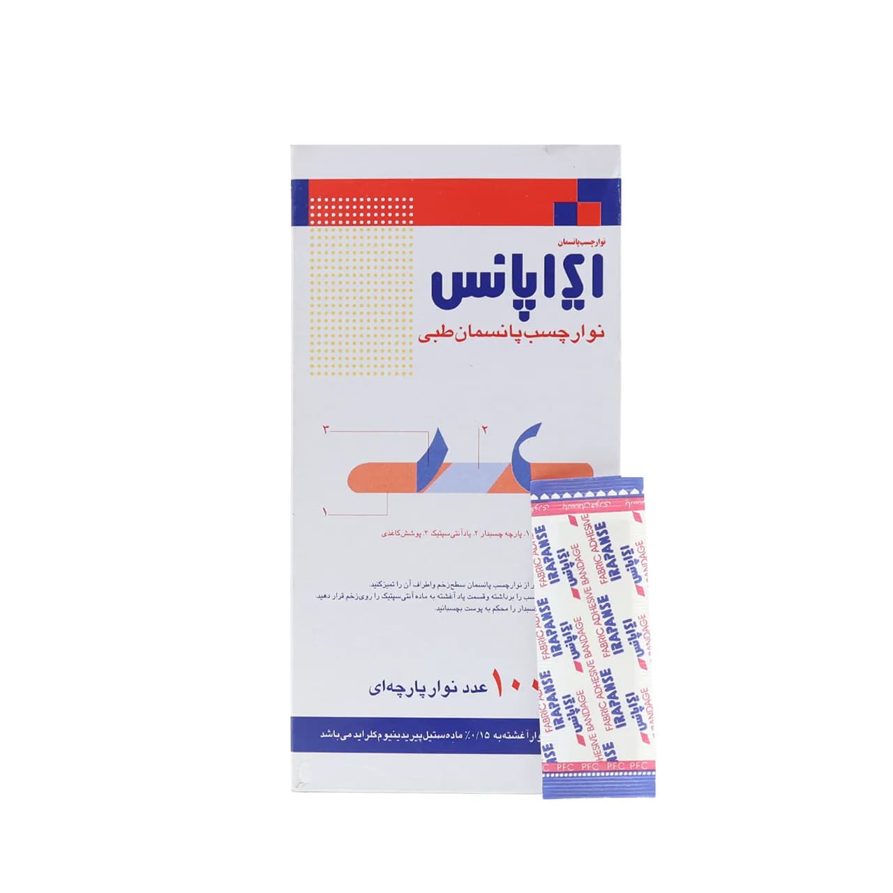 چسب زخم پارچه ای ایراپانس 100 عددی