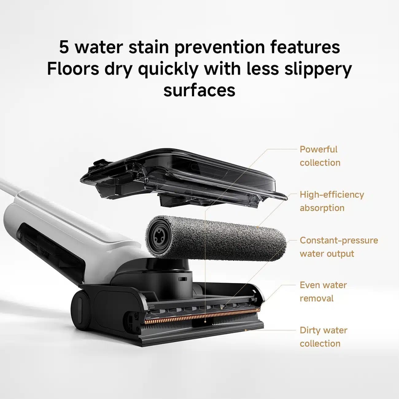 جارو شارژی شیائومی Xiaomi اصل مدل W30 Pro خشک و مرطوب — تصویر ۷
