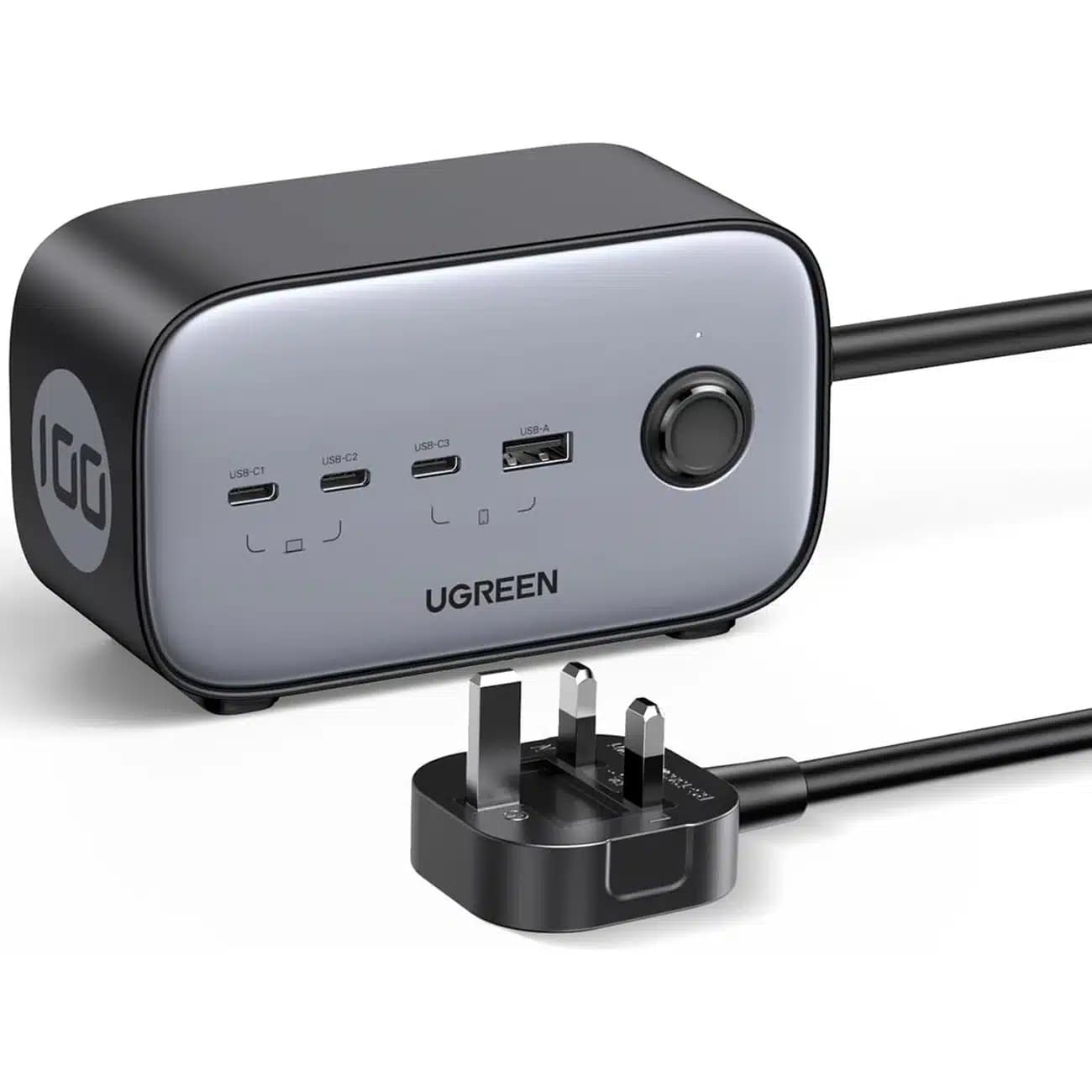 چند راهی برق یوگرین Ugreen مدل CD270-60168 با 2 سوکت و 4 پورت — تصویر ۲