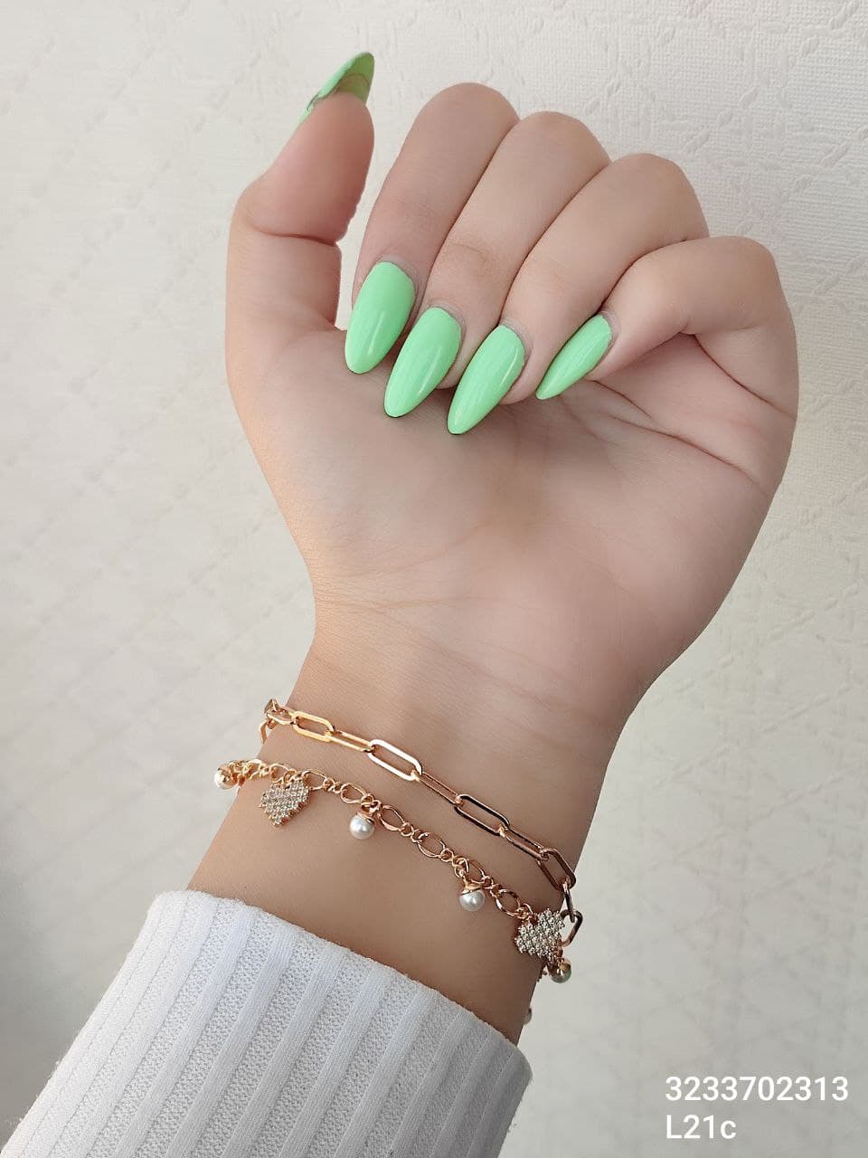 دستبند زنانه ظریف دو لاینه مارک ژوپینگ کیفیت عالی رنگ ثابت کد 1216927 — تصویر ۲