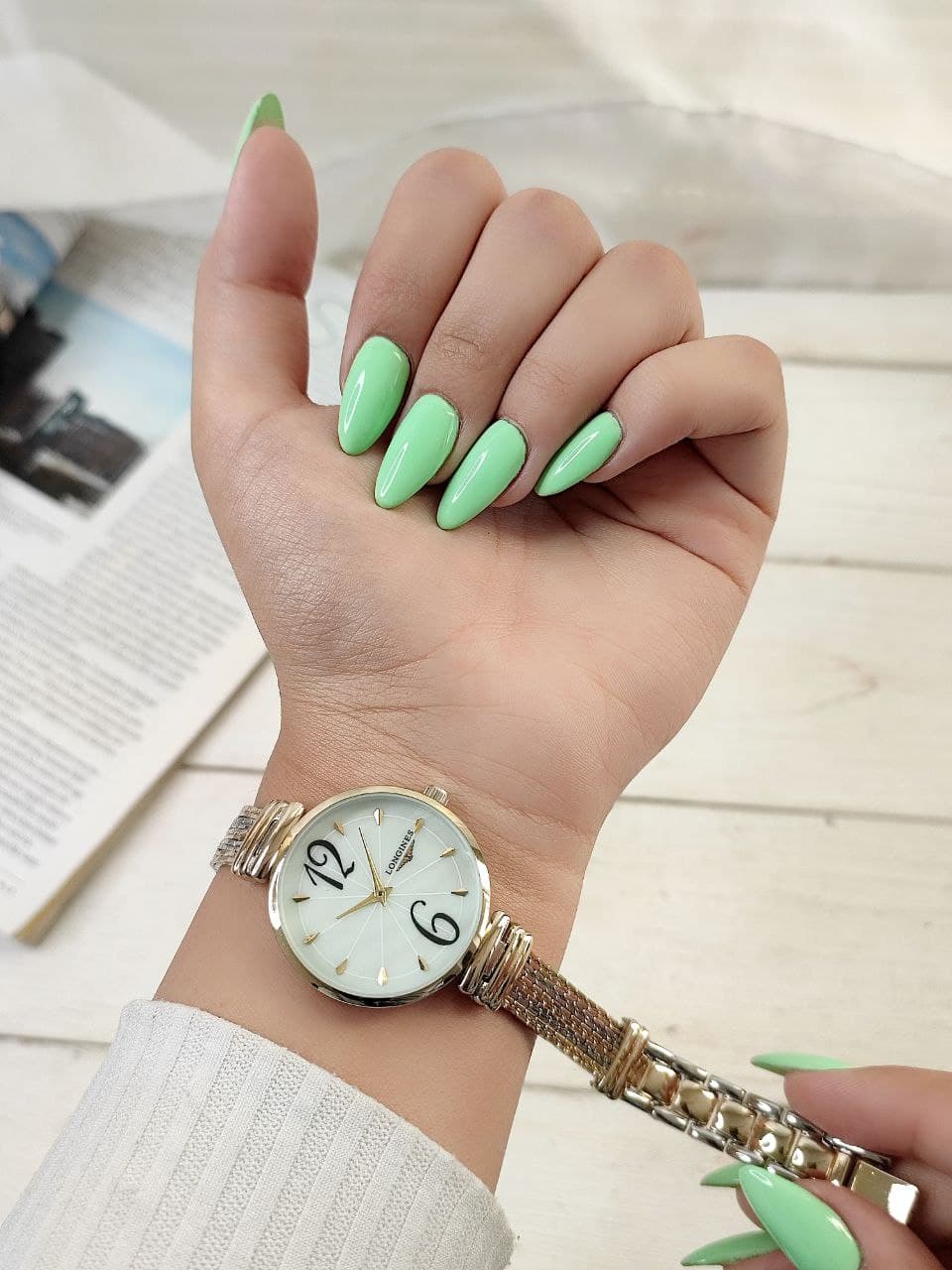 ساعت زنانه مارک longines کیفیت عالی رنگ ثابت در رنگ بندی متنوع کد 1924187 — تصویر ۴