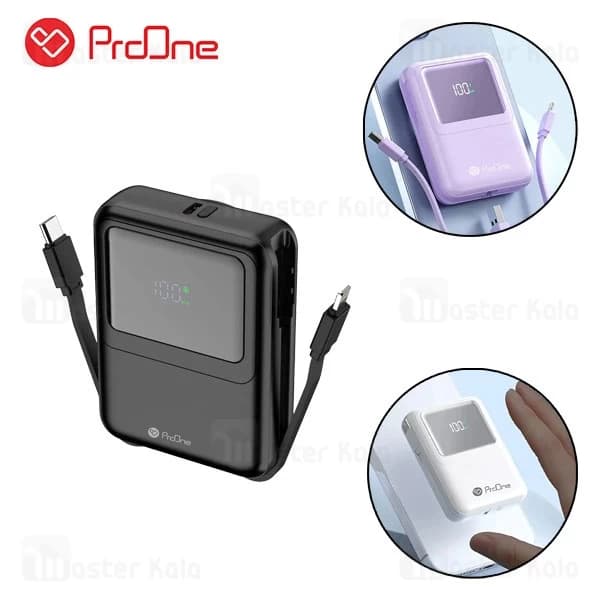 پاور بانک 10000 وایرلس پرووان ProOne مدل PPB5116N با کابل داخلی — تصویر ۶