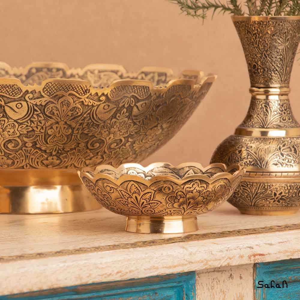ست پذیرایی برنجی آنتیک کد 134 — تصویر ۳
