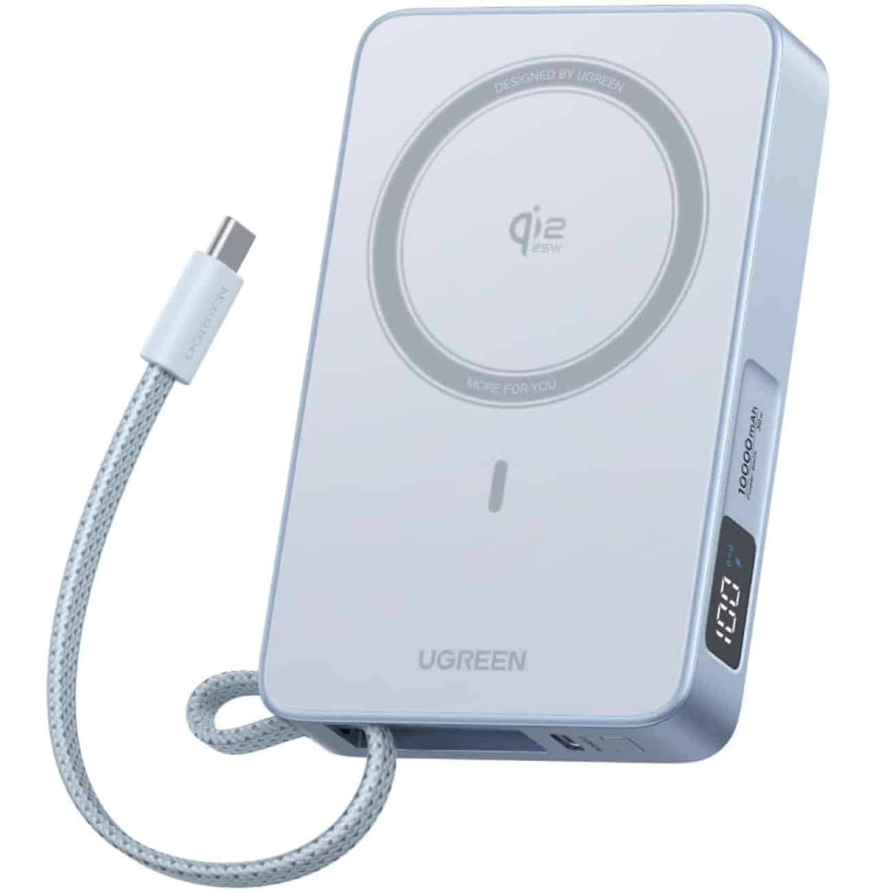 پاور بانک 10000 وایرلس یوگرین UGREEN مدل PB773 توان 30 وات — تصویر ۳